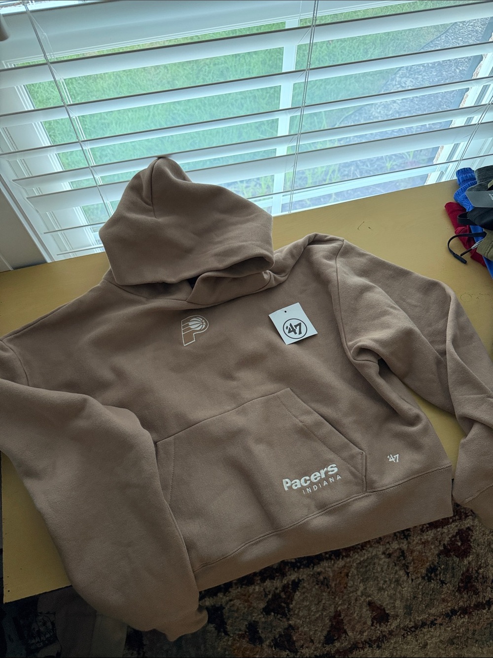 47 Brand Indiana Pacers Crewneck Hoodie Brown
